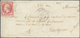 Frankreich: 1853/1862. 80 C Carmine, Cut In At Top, Single Franking Tied By Dotted Numeral 3612, QUI - Lettres & Documents