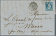 Frankreich: 1862, 20 C Blue, Single Franking Tied By Dotted Numeral, Cds GRENOBLE 26 AVRIL 64 Alongs - Covers & Documents