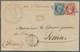 Frankreich: 1867, 20c. Blue And 80c. Rose "Empire Dt" On Lettersheet From Dinan To Lima/Peru, Oblit. - Covers & Documents