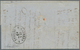 Frankreich: 1865, 40c. Orange "Empire Dt", Single Franking On Lettersheet From Marseille To Barcelon - Covers & Documents