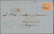Frankreich: 1870/1871: 40 C Orange Bordeaux Emission, Single Franking Tied By Dotted Numeral 2240on - Covers & Documents