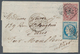 Frankreich: 1870, Bordeaux 80 C. Rose, Good To Wide Margins All Around And Ceres 20 C. Perf., Tied B - Covers & Documents