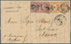 Frankreich: 1874: 10 C Brown On Rose, Pair, And 40 C Orange, Pair, Both Stamps Oxidated, Tied By Dot - Covers & Documents