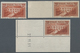 Frankreich: 1929/1931, Pont Du Gard 20 Fr. Red-brown In All Three Perforations, Mint From Margin Or - Covers & Documents