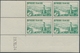 Frankreich: 1935, 2fr. "Breton Riverside", Two Marginal Block Of Four From The Lower Left Corner Of - Lettres & Documents