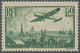 Frankreich: 1936, Airplane Over Paris, 50 Fr Dark Green, Mint And Rare Offered!, Signed (Mi€2.000,-) - Covers & Documents