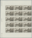 Frankreich: 1941, Definitive Issue 20fr. ‚Fortress Of Aigues-Mortes‘ IMPERFORATE Block Of 15 From Le - Covers & Documents
