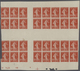 Frankreich - Markenheftchen: 1910, 10c. Semeuse, Imperforate Cross Gutter Block Of 32 Stamps (bookle - Autres & Non Classés