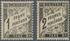 Frankreich - Portomarken: 1881, Postage Due Stamps 1 Fr And 2 Fr. Black, Mint, Perfect Perforated, S - 1960-.... Briefe & Dokumente