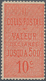 Frankreich - Postpaketmarken: 1892, Postal Parcel Stamp 10 Cent., Red, "Colis Postal Valeur Declaree - Autres & Non Classés