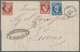 Französische Post In Ägypten - Alexandria: 1859, 2x 80 C Red And 20 C Blue, On A Double Rate Letter - Sonstige & Ohne Zuordnung