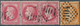 Französische Post In China: 1868/1878, GC "5104" Shanghai, Empire Laure 80c. Rose Horizonal Strip Of - Autres & Non Classés