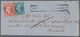 Französische Post In Der Levante: 1865. 80 C Red And 20 C Blue, Prepaying The Single Letter Rate Fro - Other & Unclassified