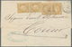 Französische Post In Der Levante: 1865. Envelope Addressed To Italy Bearing French 'Ceres' Yvert 59, - Autres & Non Classés