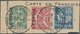 Französische Besetzung I. WK - Insel Ruad: 1916, 5 C, 10 C And 1 Piaster On 25 C. Together On Piece - Other & Unclassified