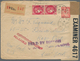 Frankreich - Ganzsachen: 1941, INTERCEPTED MAIL, 1 F Red "Iris" Pse, Uprated With 2 X 2 F Rose-carmi - Autres & Non Classés