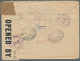Frankreich - Ganzsachen: 1941, INTERCEPTED MAIL, 1 F Red "Iris" Pse, Uprated With 2 X 2 F Rose-carmi - Other & Unclassified