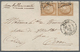 Frankreich - Ballonpost: Ballon "Denis Papin": 1870, Ceres 10 C. Brown, Vertical Pair On Envelope Fr - 1960-.... Lettres & Documents