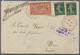 Frankreich - Militärpost / Feldpost: 1917 Two Registered Letters And One Letter By Ordinary Mail Of - Timbres De Franchise Militaire