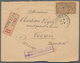 Delcampe - Frankreich - Militärpost / Feldpost: 1917 Two Registered Letters And One Letter By Ordinary Mail Of - Militärische Franchisemarken