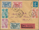 Frankreich - Besonderheiten: 1923, Airmail-letter With Six Different Airmail-Vignettes "Meeting De R - Sonstige & Ohne Zuordnung