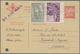 Griechenland - Ganzsachen: 1950, 350 Dr. Stationery Cards, Each With Additional Franking And Sent By - Entiers Postaux