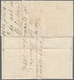 Großbritannien - Vorphilatelie: 1821, Folded Entire With Boxed Black 'Okehampton / 5" Clause Post' M - ...-1840 Prephilately