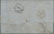 Großbritannien: 1855 Letter From London To Hamburg Bearing Embossed 6d. Purple (cut Square) And 1855 - Autres & Non Classés