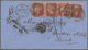 Großbritannien: 1866. Envelope Addressed To France Bearing SG 44, 1d Rose (4) Tied By Leeds/447 Dupl - Other & Unclassified