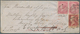 Großbritannien: 1859/1861 Two Covers To India Both Franked 1855-57 4d. Rose-carmine Horiz. Pair Plus - Autres & Non Classés