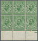 Großbritannien: 1911, ½d. Yellow-green, Bottom Marginal Block Of Six, Each Stamp Showing Variety "un - Sonstige & Ohne Zuordnung