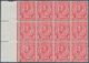 Großbritannien: 1912, 1d. Scarlet, Left Marginal Block Of Twelve, Bright Colour, Normally Perforated - Sonstige & Ohne Zuordnung