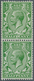 Großbritannien: 1912, ½d. Green, Vertical Coil Pair (typical Coil Perfs At Left), Top Stamp Showing - Sonstige & Ohne Zuordnung