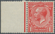 Großbritannien: 1913/1918, 1d. Scarlet-vermilion, Left Marginal Copy Showing Variety "printed On Bac - Other & Unclassified