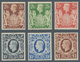 Großbritannien: 1939/1948, KGVI Definitives Complete Set Of Six, Mint Hinged (10s. Dark Blue Addit. - Other & Unclassified