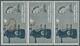Großbritannien: 1965, 4 D. Lister's Carbolic Spray, Vertical Strip Of 3 Showing Variety "Brown-red ( - Sonstige & Ohne Zuordnung