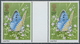 Großbritannien: 1981, 18 P. Butterflies, Horiz. Gutter Pair, With Shifted Printing Of Golden Colour, - Sonstige & Ohne Zuordnung