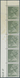 Großbritannien - Machin: 1971, 3 1/2 P. Pale Olive Grey, Vertical Strip Of 5 From The Upper Left Cor - Série 'Machin'