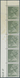 Großbritannien - Machin: 1971, 3 1/2 P. Pale Olive Grey, Vertical Strip Of 5 From The Upper Left Cor - Machins