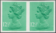 Großbritannien - Machin: 1982, 12 1/2 P. Light Emerald, One Centre Band, Imperforated Horizontal Pai - Série 'Machin'