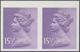 Großbritannien - Machin: 1981, 15 1/2 P. Pale Violet, Imperforated Horizontal Pair, Unmounted Mint. - Machins