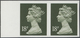 Großbritannien - Machin: 1984, 18 P. Deep Olive-grey, Imperforated Horizontal Pair, Unmounted Mint. - Machins
