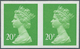 Großbritannien - Machin: 1996, 20 P. Bright Green, 1 Centre Band, Imperforated Pair, Unmounted Mint. - Série 'Machin'