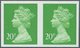 Großbritannien - Machin: 1996, 20 P. Bright Green, 1 Centre Band, Imperforated Pair, Unmounted Mint. - Machin-Ausgaben