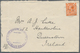 Großbritannien - Used Abroad: 1921. Envelope (roughly Opened) Addressed To Queenstown, Ireland Beari - Other & Unclassified