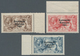 Irland: 1925, Saorstat Overprints, 2s.6d. Brown, 5s. Rose-carmine And 10s. Dull Grey-blue, Three Mar - Briefe U. Dokumente