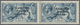 Irland: 1927/1928, Saorstat Overprints, 10s.dull Grey-blue, Horizontal Pair With Wide And Narrow Dat - Briefe U. Dokumente