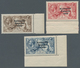 Irland: 1927/1928, Saorstat Overprints, 2s.6d. Brown, 5s. Rose-carmine And 10s. Dull Grey-blue, Thre - Lettres & Documents
