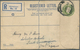 Irland - Ganzsachen: British Dominion: 1922, King Georg V. 5 D. Olive Green Registered Envelope, Siz - Ganzsachen