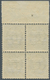 Island: 1902, Gildi Overprints, 6a. Grey, Perf. 12¾, BLACK Overprint, Top Marginal Block Of Four, Br - Sonstige & Ohne Zuordnung